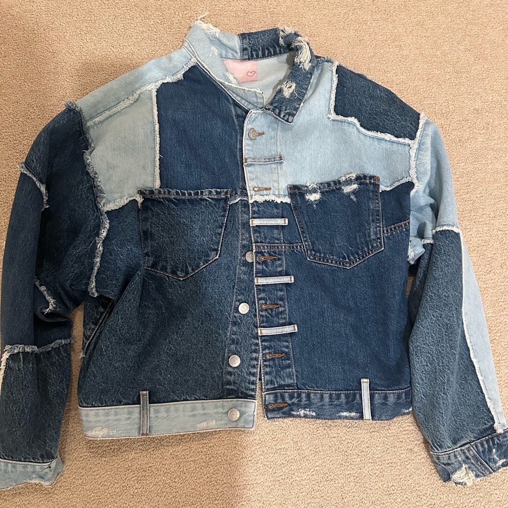 Revice Patchwork Denim Jacket Never Worn Size M-L - image 1